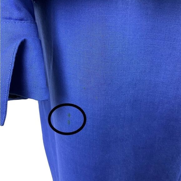 Doncaster royal blue vintage 2 pc suit viscose linen blend sz 18 - Picture 16 of 16